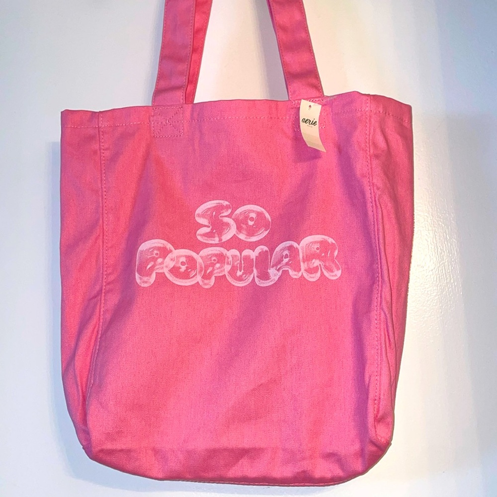 WICKED X AE Ariana “So popular” pink tote bag